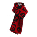 Lady Fashion Skull Pattern Knitted Scarf Winter Scarf (SK113)